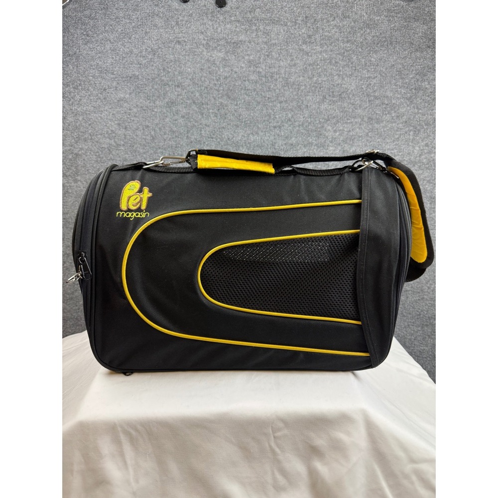 Pet Magasin Soft Sided Pet Carrier Black Airline Approved Travel Bag Collapsible